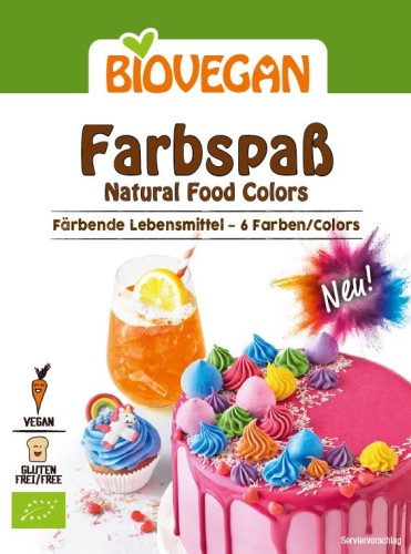 Barwniki spożywcze bezglutenowe BIO 6 x 8g – BIOVEGAN-999