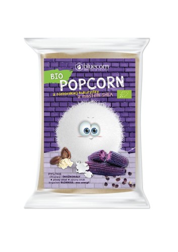 Popcorn z niebieskiej kukurydzy z masłem Shea do mikrofalówki (Puszek) bezglutenowy BIO 100g - BLUECORN-1100