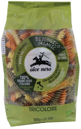Makaron semolinowy trójkolorowy Fusilli BIO 500g - Alce Nero-1234