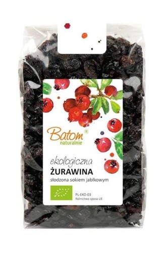Żurawina słodzona sokiem jabłkowym BIO 250g - Batom-1244