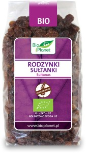 Rodzynki sułtanki bezglutenowe BIO 400g – Bio Planet