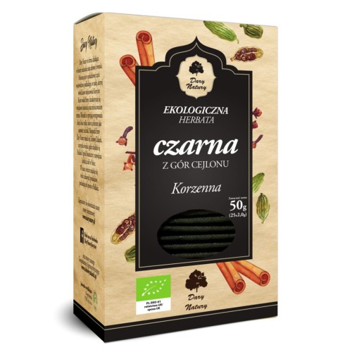 Herbata Czarna Korzenna BIO 25x2g - Dary Natury-1365
