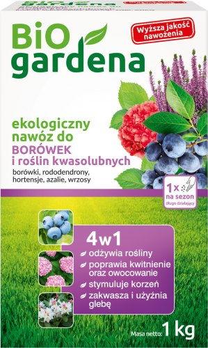 Nawóz do borówek i roślin kwasolubnych BIO 1kg - Bio Gardena-1389