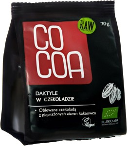 Daktyle w surowej czekoladzie BIO 70g - Cocoa