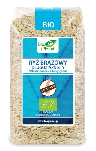 Ryż brązowy długoziarnisty bezglutenowy BIO 500g – Bio Planet-1358