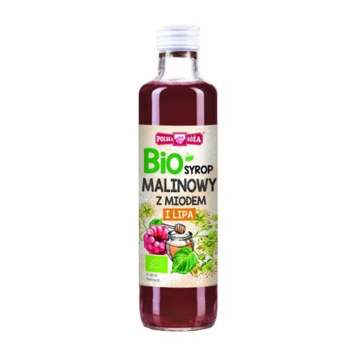 BIO syrop malinowy z miodem i lipą 250ml - Polska Róża-1416