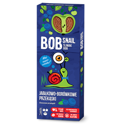 Bob Snail bez cukru jabłko-borówka 30g - Bob Snail-1604