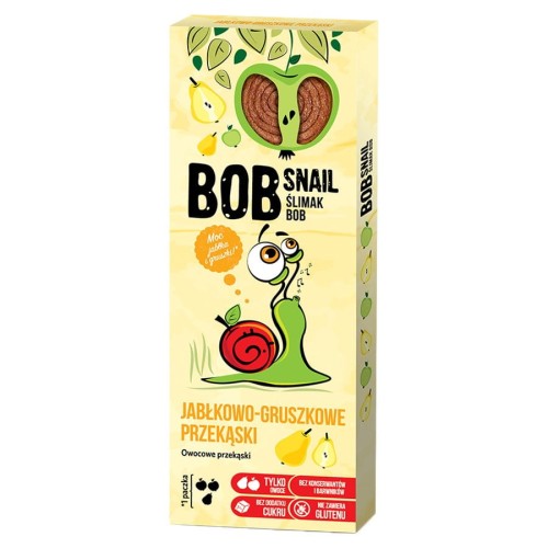 Bob Snail - Owocowa przekąska bez cukru bezglutenowa *Jabłko-Gruszka* 30g -1605