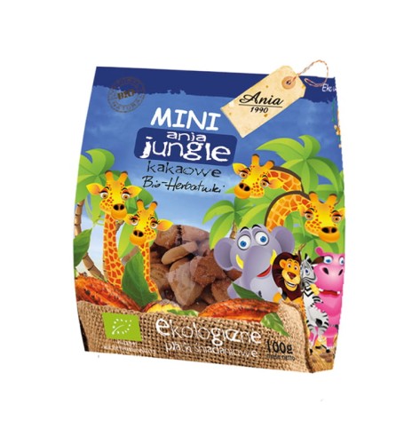 Herbatniki Mini Zoo kakaowe BIO 100g - Ania-1621
