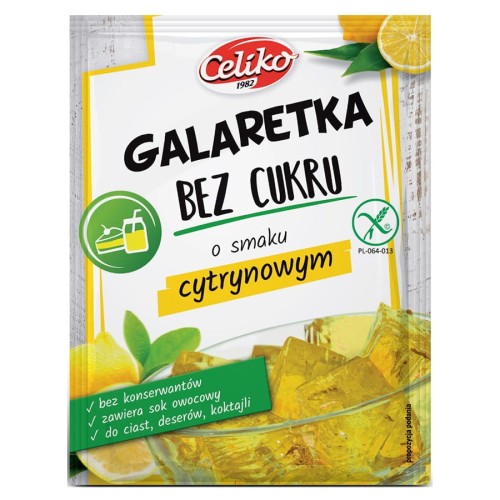 Galaretka bez cukru cytrynowa bez glutenu 14g - Celiko-1632
