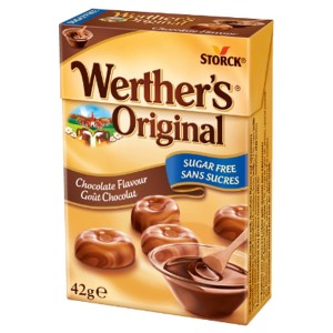 Karmelki o smaku czekoladowym bez cukru 42g - Werther's Original