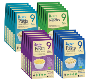 Zestaw 4 rodzajów makaronów konjac bez glutenu BIO 20 x 385g – Better Than Foods