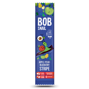 Bob Snail Stripe bez cukru bezglutenowy *Jabłko-gruszka-borówka* 14g 