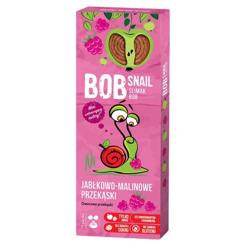 Bob Snail - Owocowa przekąska bez cukru bezglutenowa *Jabłko-Malina" 30g -1760