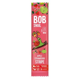 Bob Snail Stripe bez cukru bezglutenowy *Jabłko-truskawka* 14g  
