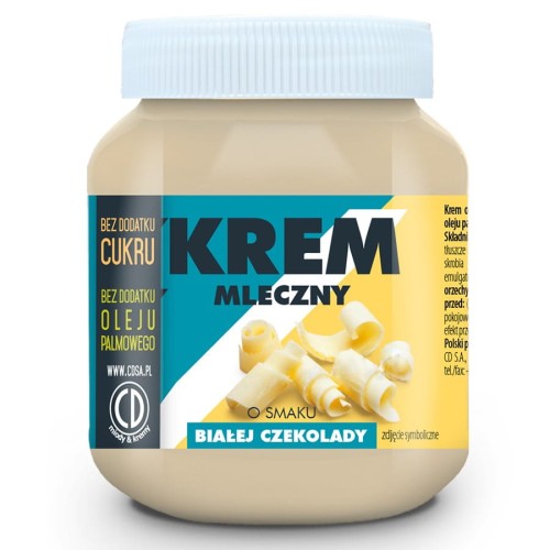 Krem o smaku białej czekolady bez dodatku cukru i bez oleju palmowego 350g - CD-1793