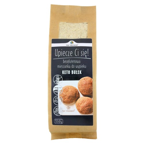 Mieszanka na keto bułki bezglutenowe 310g - Pięć Przemian-1803