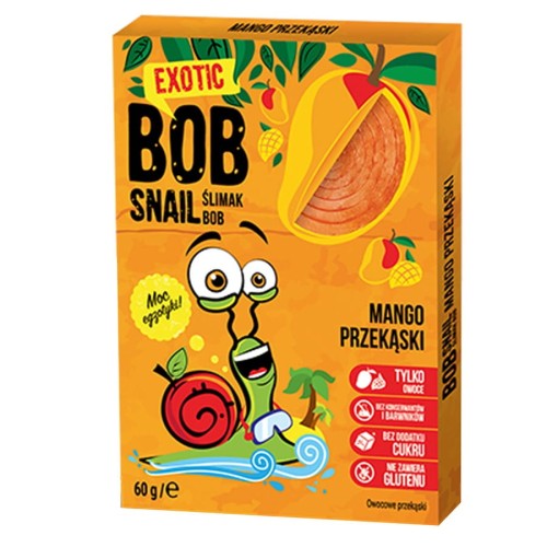 Bob Snail - Owocowa przekąska bez cukru bezglutenowa *Mango* 60g -1807
