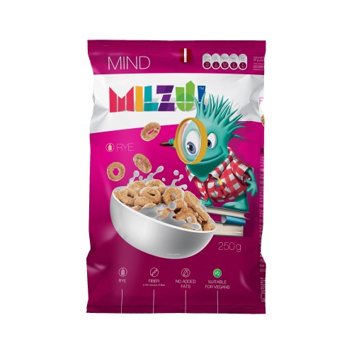Płatki żytnie kółeczka Umysł 250g - Milzu-1862