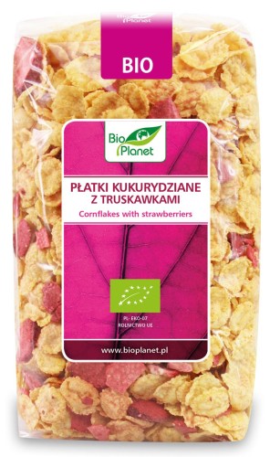 Płatki kukurydziane z truskawkami BIO 250g - Bio Planet-2054