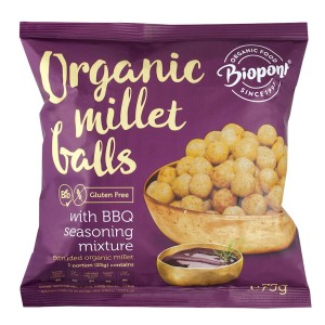 Chrupki jaglane Barbecue bezglutenowe BIO 75g - Biopont