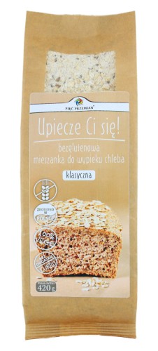 Mieszanka chleba bezglutenowego klasyczna 420 g - Pięć Przemian-2243