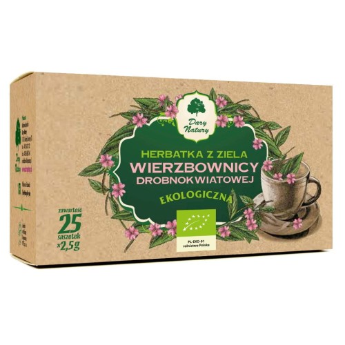 Herbatka ekologiczna Wierzbownica drobnokwiatowa BIO (25x2,5 g) - Dary Natury-2304