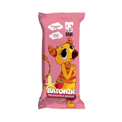 Baton bez dodatku cukru Truskawka / Banan 25g - Be Raw-2314
