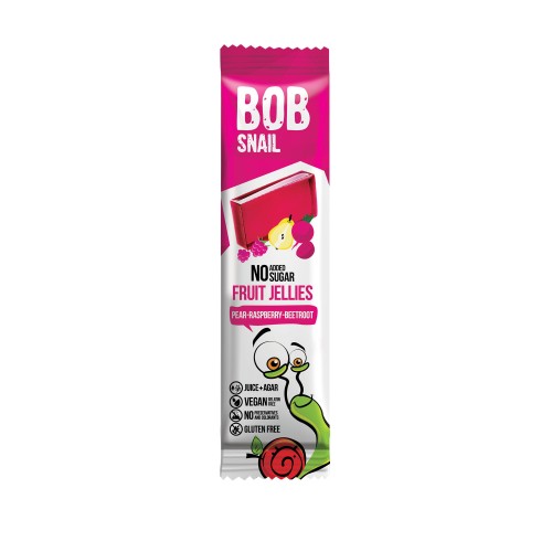 Bob Snail Jellies bez cukru bezglutenowy *Gruszka-malina-burak* 38g -2315