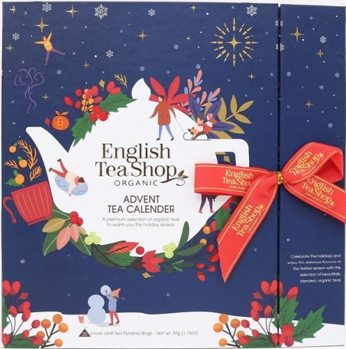 Zestaw herbatek światecznych Kalendarz Adwentowy granatowy (25x2) BIO 50 g - English Tea Shop-2414
