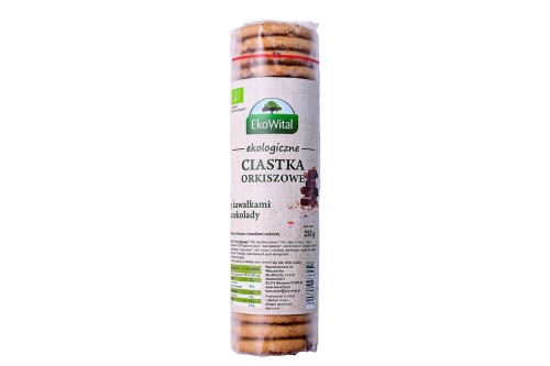 Ciastka orkiszowe pełnoziarniste z kawałkami czekolady BIO 250g - Ekowital-2423