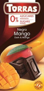 Czekolada gorzka z mango bez dodatku cukru bezglutenowa 75 g - Torras