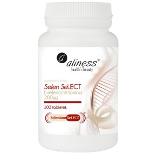 Selen Select L-selenometionina 200µg, 100 tabletek - Aliness
