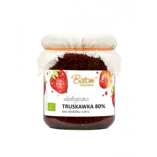 Dżem truskawkowy 80% bez dodatku cukru BIO 260g BATOM-116