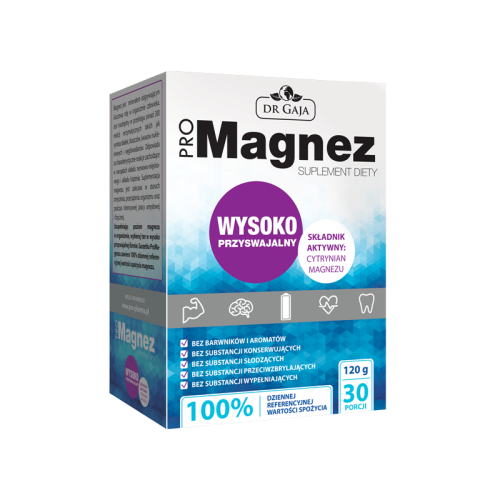 Pro Magnez Cytrynian Magnezu, 30 saszetek 120g - Dr Gaja -2551