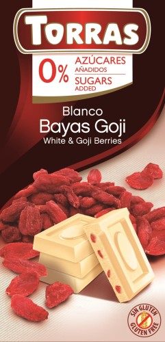 Czekolada biała z goji bez dodatku cukru 75g - Torras-2597
