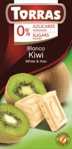 Czekolada biała z kiwi bez dodatku cukru 75g - Torras