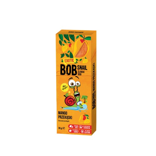 Bob Snail - Owocowa przekąska bez cukru bezglutenowa *Mango* 30g -2633