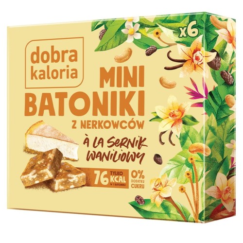 Minibatoniki z nerkowców *Sernik waniliowy* 102g - Dobra Kaloria-2735