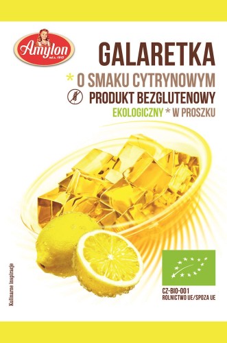 GALARETKA O SMAKU CYTRYNOWYM BEZGLUTENOWA BIO 40 g - AMYLON-423