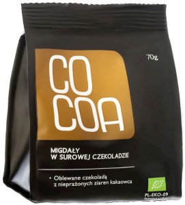 Migdały w surowej czekoladzie BIO 70g - Cocoa