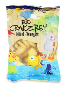 Krakersy mini Jungle pszenne BIO 100g - Ania