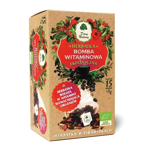 Herbatka Bomba witaminowa w piramidkach BIO 15x3g - Dary Natury-2819