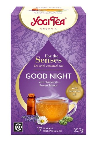 Herbata ziołowa z lawendowym olejkiem eterycznym Good Night - Spokojna Noc BIO (17 x 2,1g) 35,7g - Yogi Tea-2869