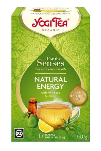 Herbata biała z ziołami i olejkami eterycznymi z cytryny i bergamotki Natural Energy BIO (17 x 2g) 34g - Yogi Tea-2882