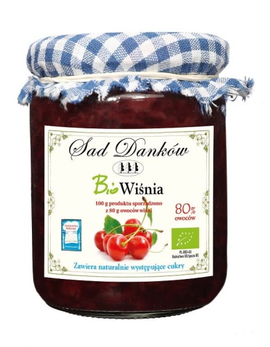 Dżem Wiśnia 80% BIO 260g - Sad Danków-2884