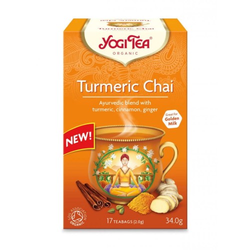 Herbata Turmeric Chai z kurkumą BIO 34g (17 torebek) Yogi Tea-168