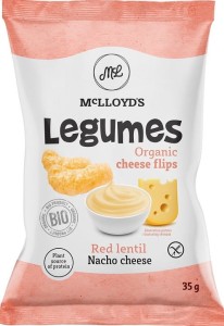 Chrupki z czerwoną soczewicą serowe bezglutenowe BIO 35g - McLLOYDS
