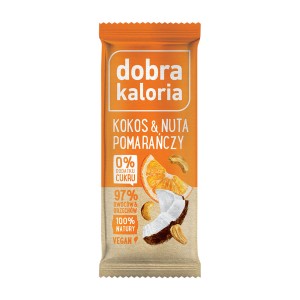 Baton kokos i nuta pomarańczy 35g - Dobra Kaloria