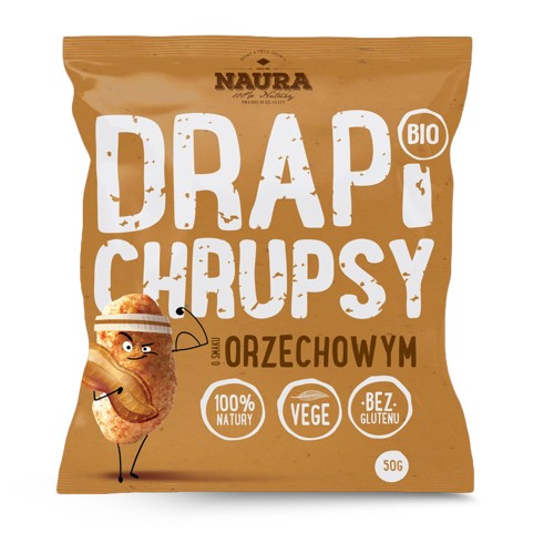 Chrupki o smaku orzechowym BIO 50g - Naura-3003
